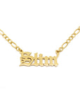 Goth Nameplate Necklace