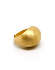 Cocktail Pinky Ring - Brushed Gold Bubble Ring