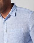 Laguna Linen Shirt - Light Blue Melange