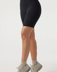 The Biker Short - Sueded Onyx
