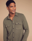Legend Sweater Shirt - Olive Melange Twill