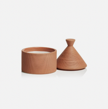 Trulli Stoneware Candle Jar- Terracotta