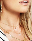 Diamond Letter Initial Necklace & 14k Paperclip Chain