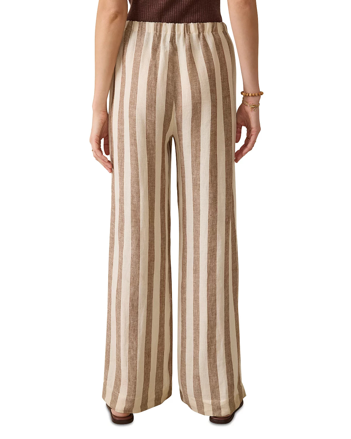 Palma Linen Drawstring Pant - Cocoa Beach Stripe
