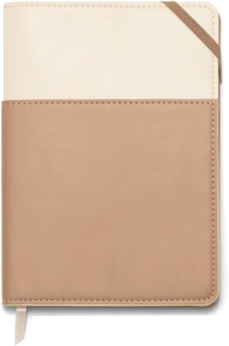 Vegan Leather Pocket Journal - Ivory & Taupe