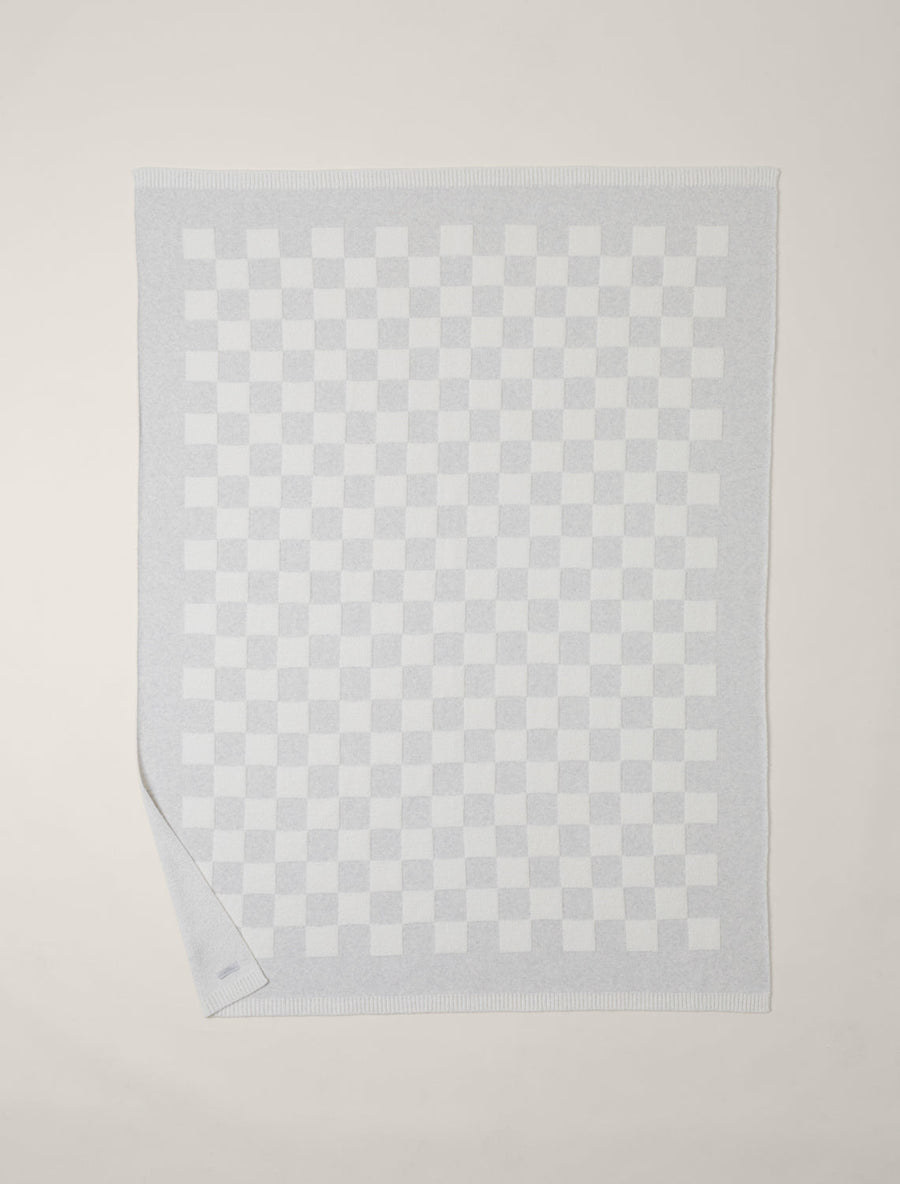 CC Cotton Checkered Thro - Gray/Cream