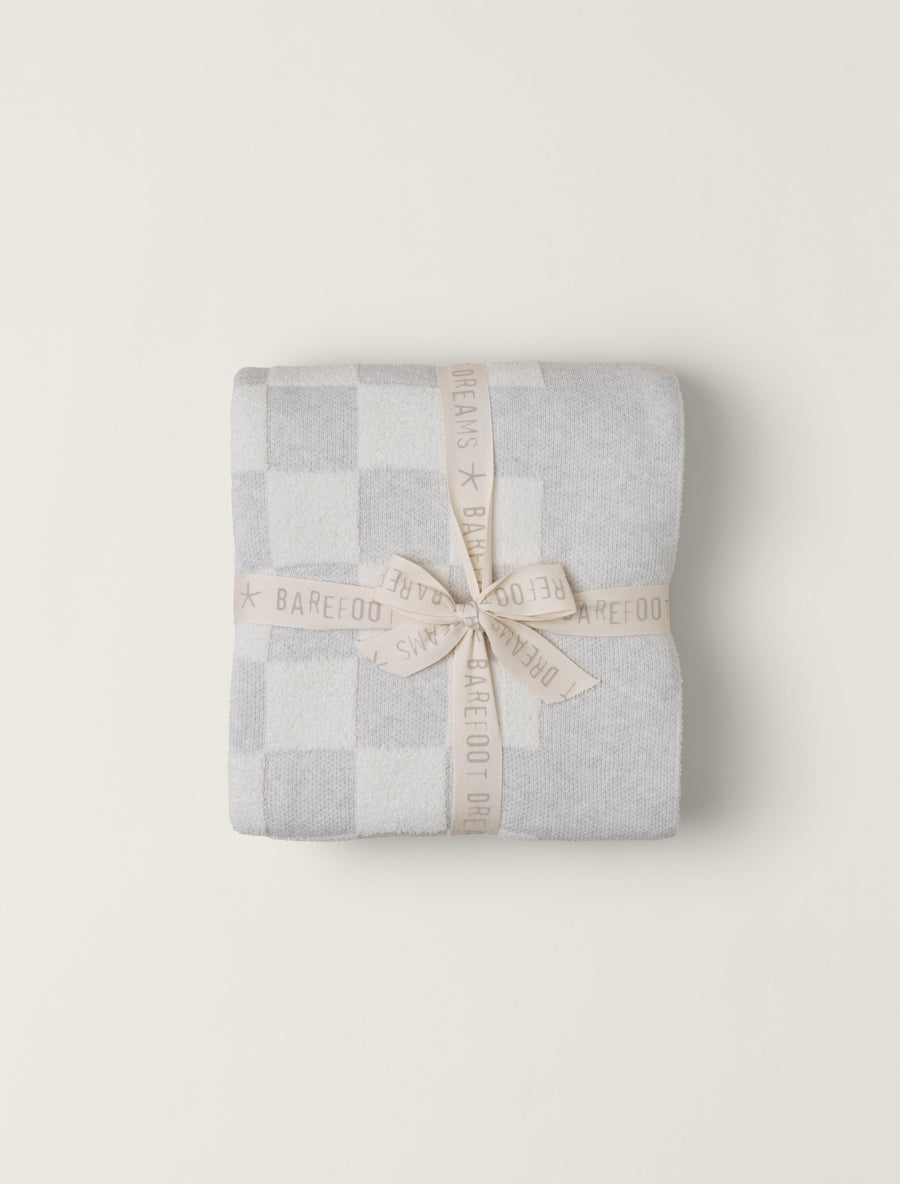 CC Cotton Checkered Thro - Gray/Cream