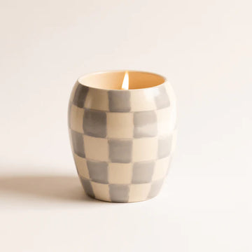 Checkmate Candle - Cotton & Teak