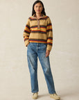 Fireside Fleece Popover - Bonfire Stripe