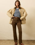 Stretch Terry Patch Pocket Pant - Walnut