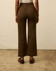 Stretch Terry Patch Pocket Ankle Pant - Walnut
