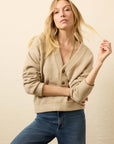 Jackson V Neck Popover Oatmeal Heather