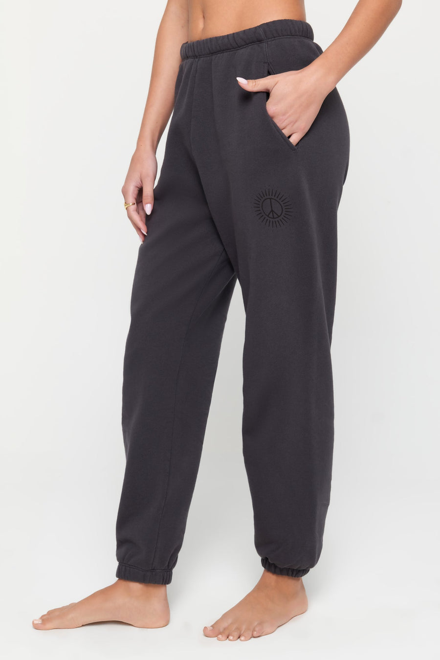 Peace Of Mind Sol Sweatpant  - Vintage Black