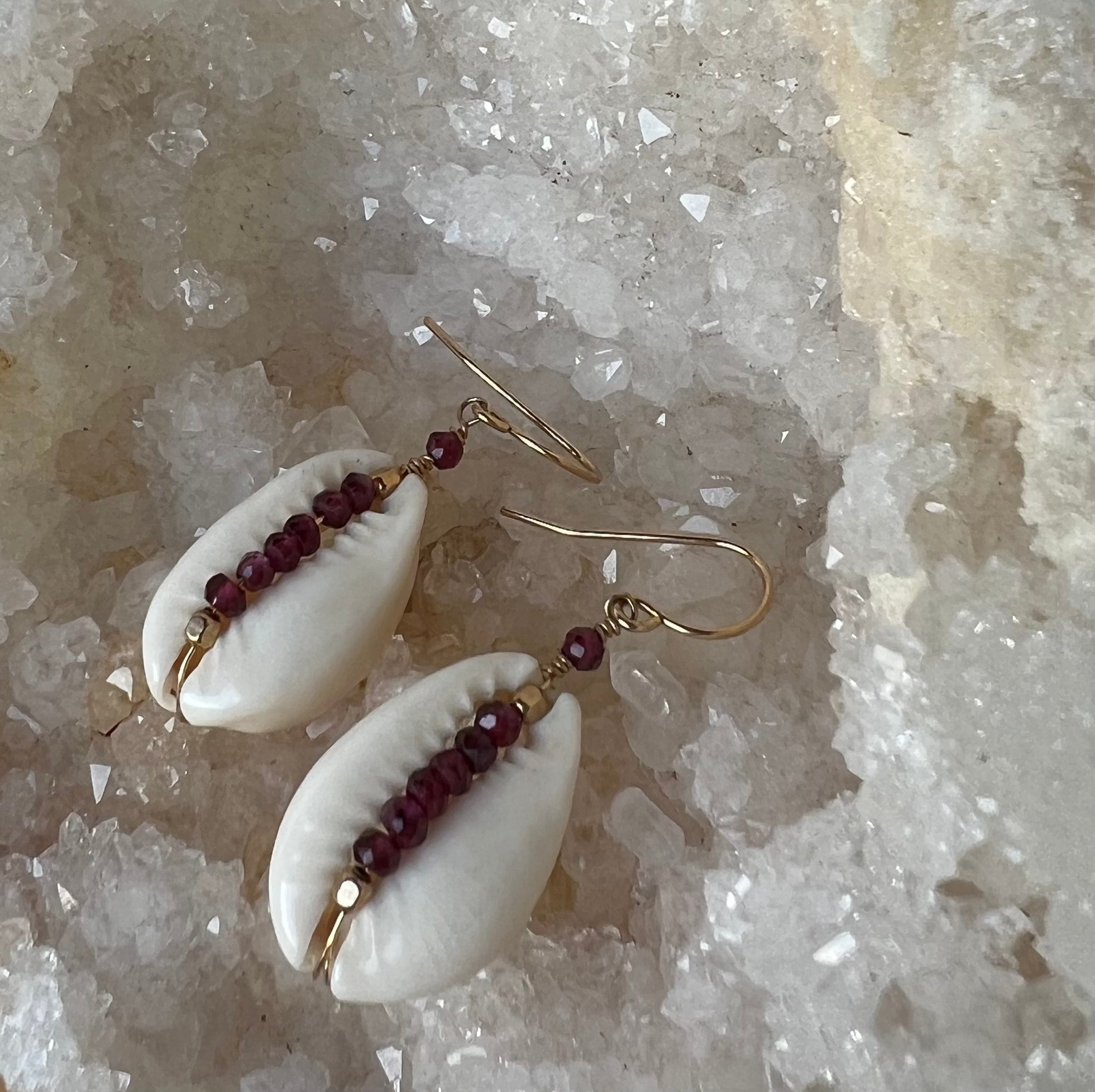 Shell and Bead Earrings