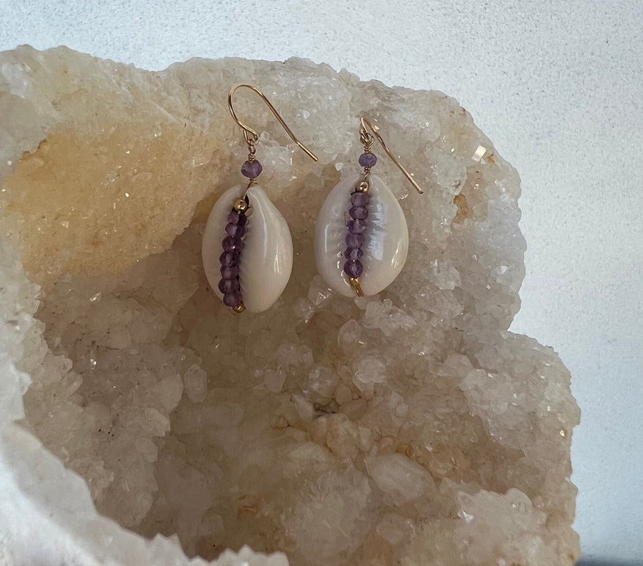 Shell and Bead Earrings