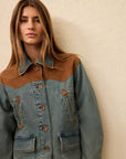 Ridge Back Denim Suede Jacket