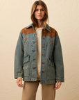 Ridge Back Denim Suede Jacket