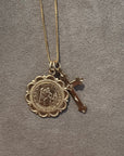 Gold Filled Botonnee Cross - Trio edge