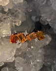Scattered Baguette Orange Sapphire Ring - 14k Gold