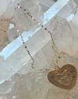 "Coeur Lumiere"- Heart Of Light Diamond Pendant Necklace 14k YG