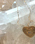 "Coeur Lumiere"- Heart Of Light Diamond Pendant Necklace 14k YG