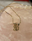 Initials 14k Gold Tiny Block Letters