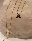 Initials 14k Gold Tiny Block Letters