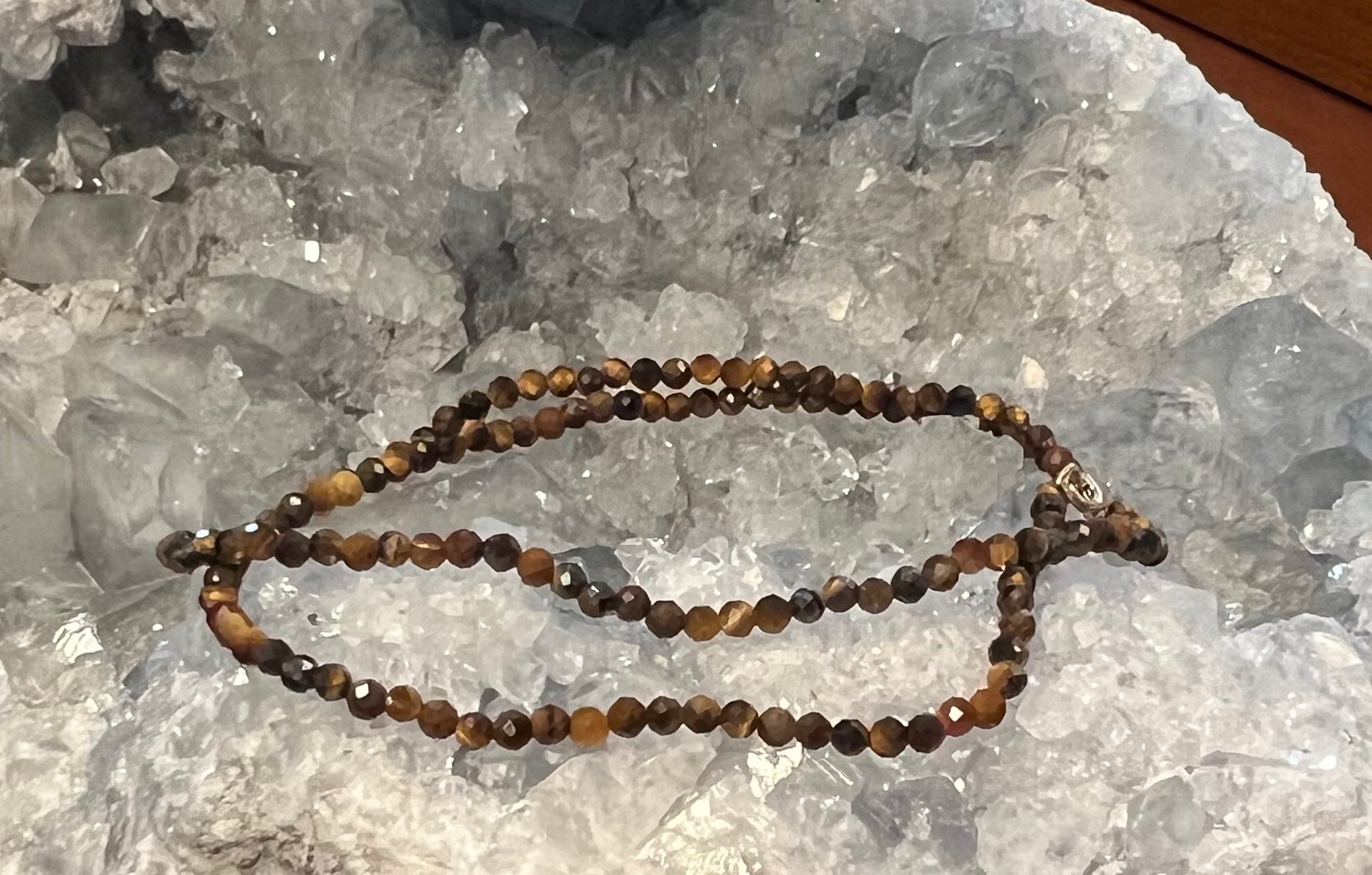 Dainty Tiger's Eye Beaded Necklace