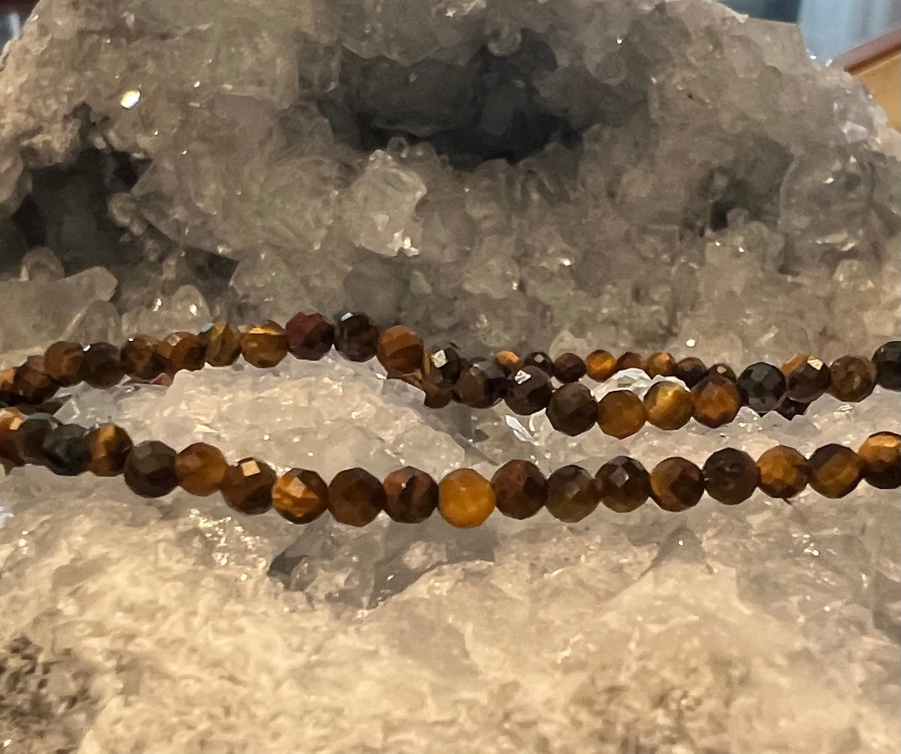 Dainty Tiger's Eye Beaded Necklace