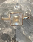 14k Gold Square Moonstone Ring