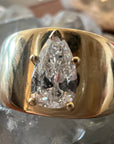 14k Gold Pear Shaped Diamond Ring