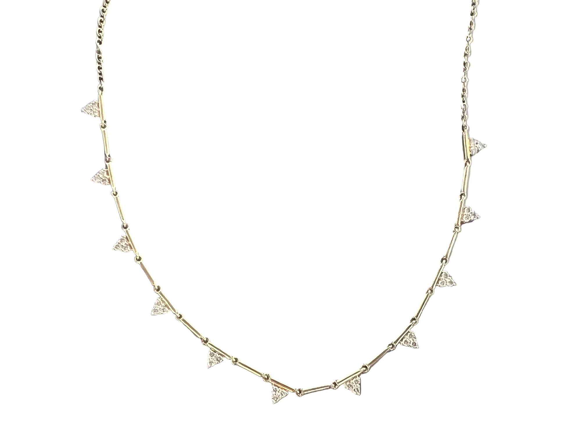 Triangle Station Link Necklace