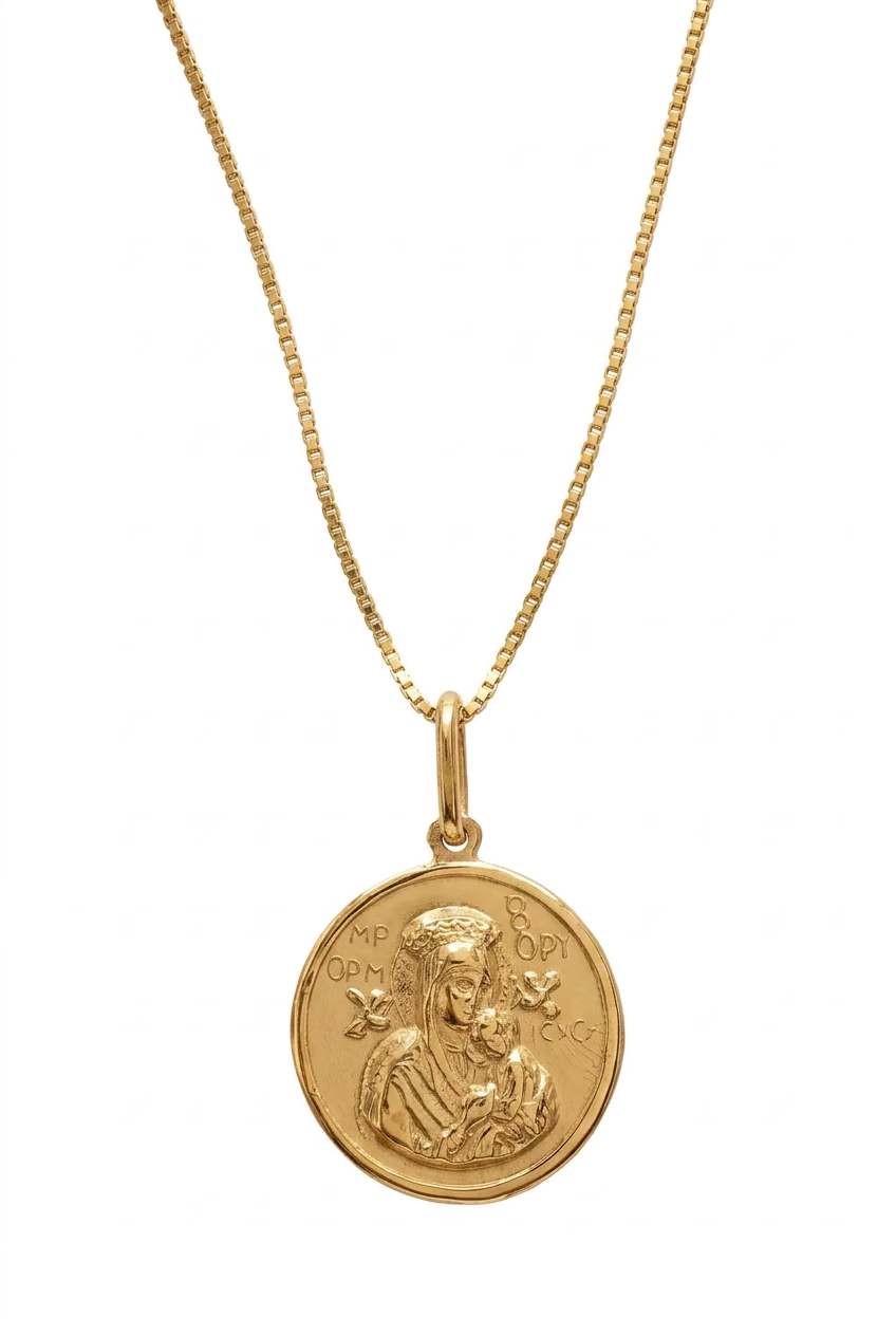 Theotokos - Mother Mary Coin Necklace