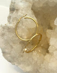 Classic Round Tube Hoop 14K Yellow Gold