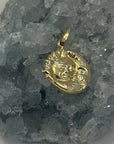 Sun & Moon Pendant 14k Gold