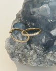 14k Yellow Gold Hoops with Diamonds