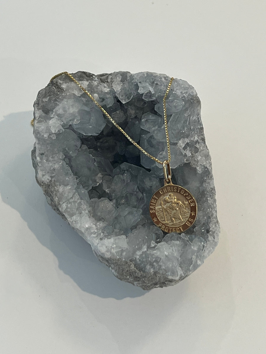 St. Christopher Coin Necklace -- Small Coin