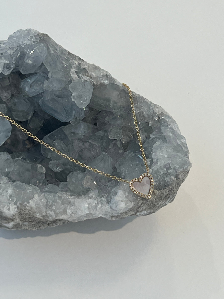 Petite Opal Heart Necklace