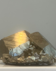 Pyrite with grey background
