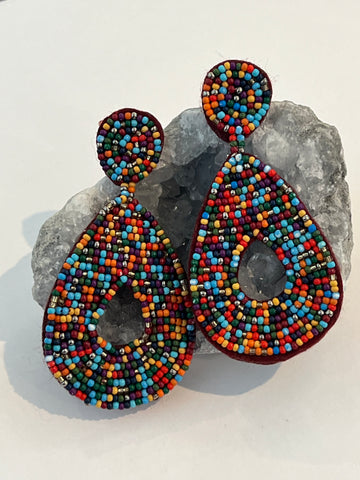 Bead/Embroidered Earrings