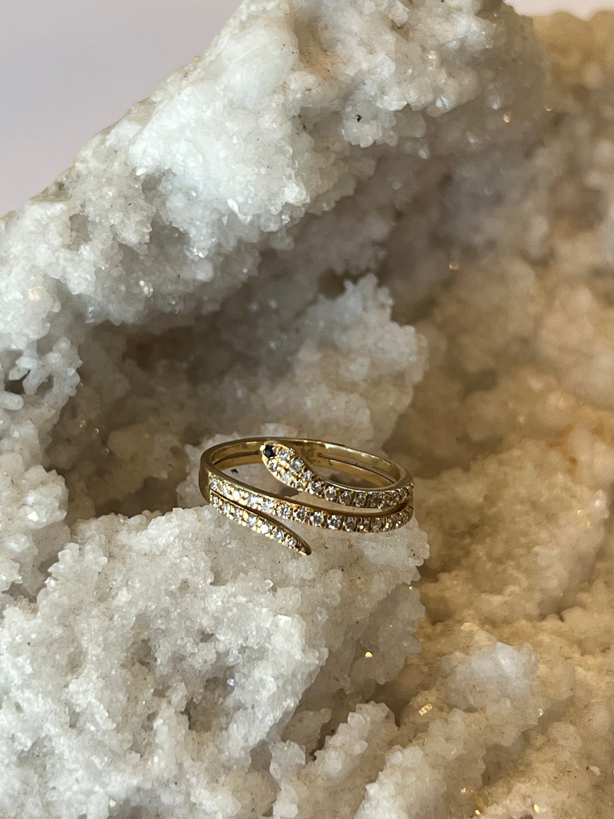 Pave Snake Ring
