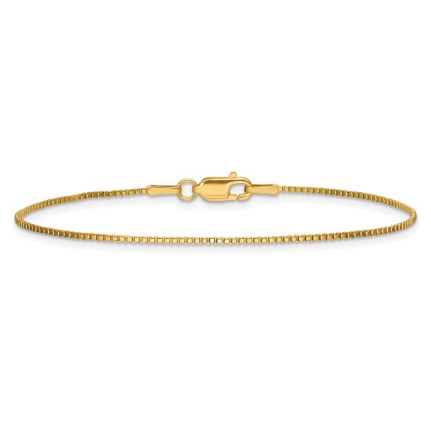 Delicate 14K Yellow Gold Boxchain Bracelet