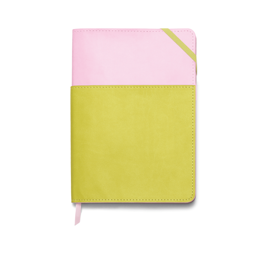 Vegan Leather Pocket Journal - Lilac & Matcha