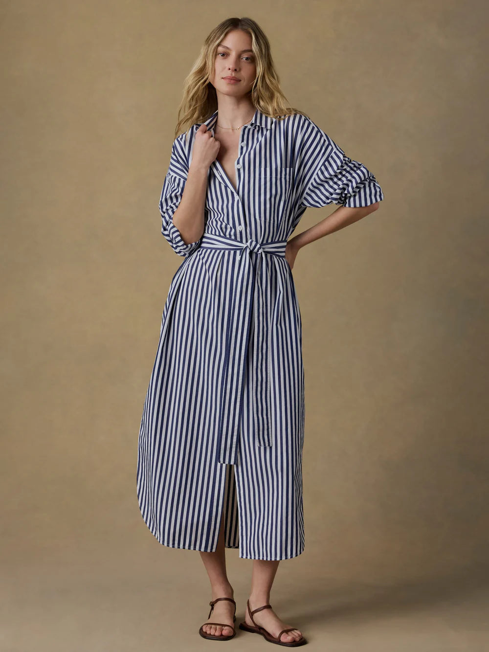 faherty shirt dress Faherty Women's Legend Sweater Maxi Shirt Dress