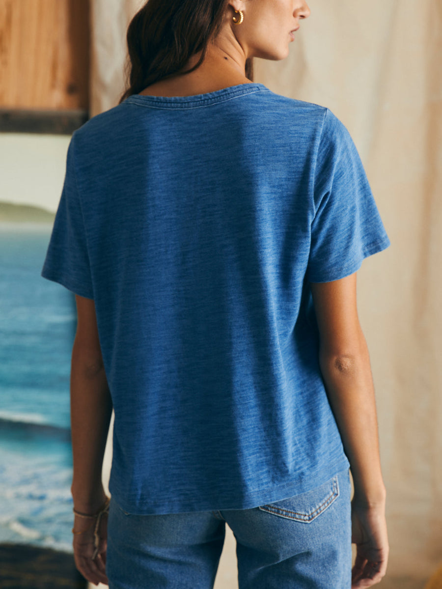 Sunwashed Crew Tee Mediun Indigo Wash