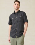 Short Sleeve Tried & True Chambray Shirt - Durango Black