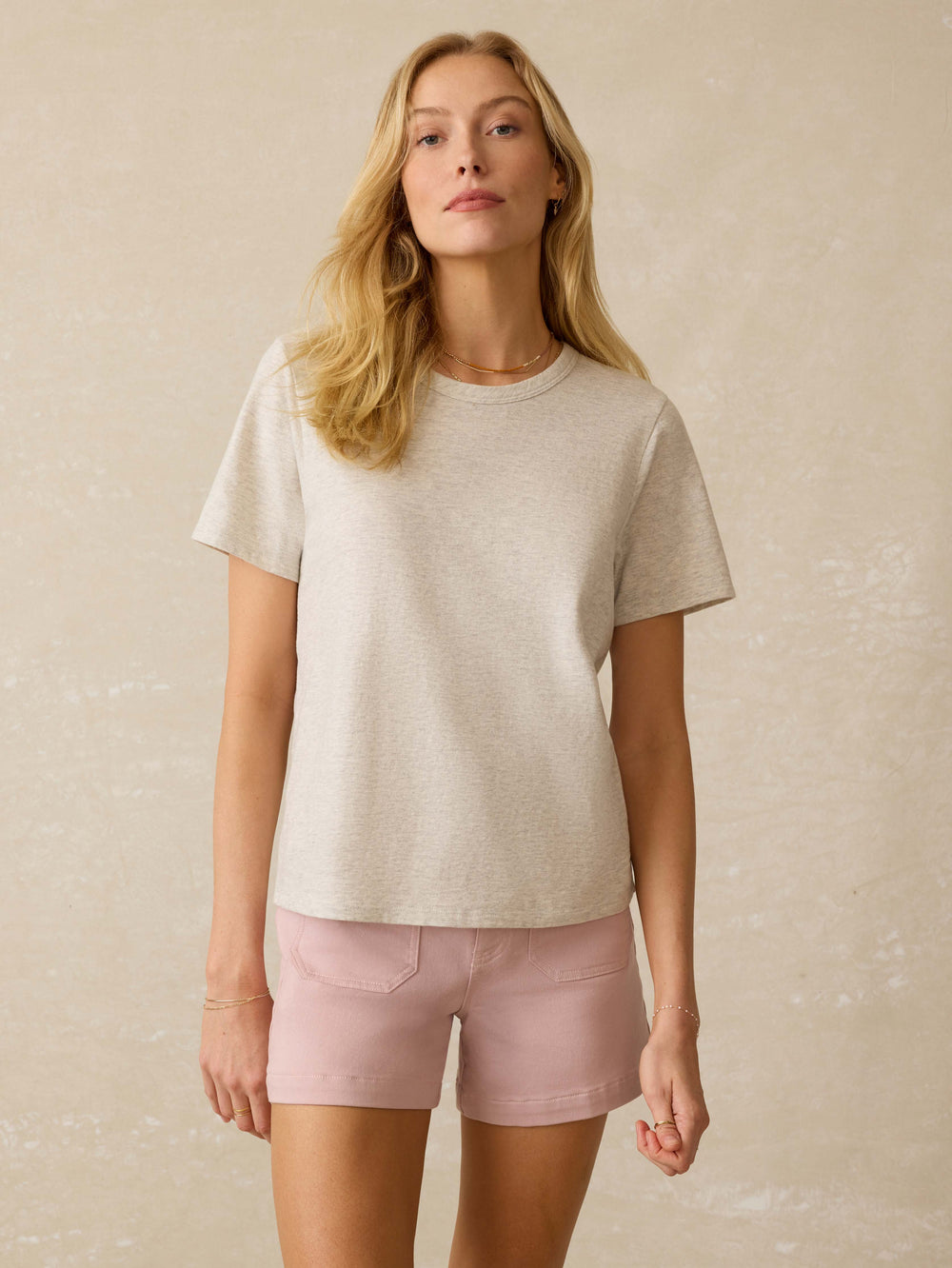 Sunwashed Essential Tee - Island Dune Heather