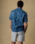 Short-Sleeve Breeze Camp Shirt - Ocean Shore Trees