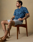 Short-Sleeve Breeze Camp Shirt - Ocean Shore Trees