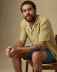 Short-Sleeve Embroidered Shirt - Island Wheat